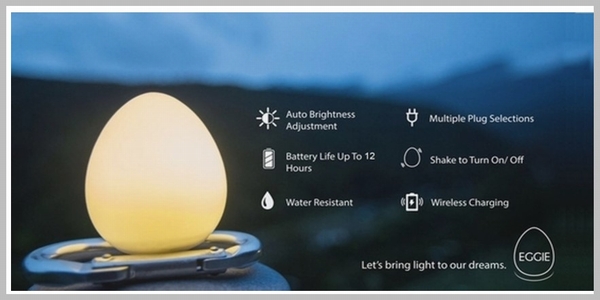 たまご型ポータブルLEDライト